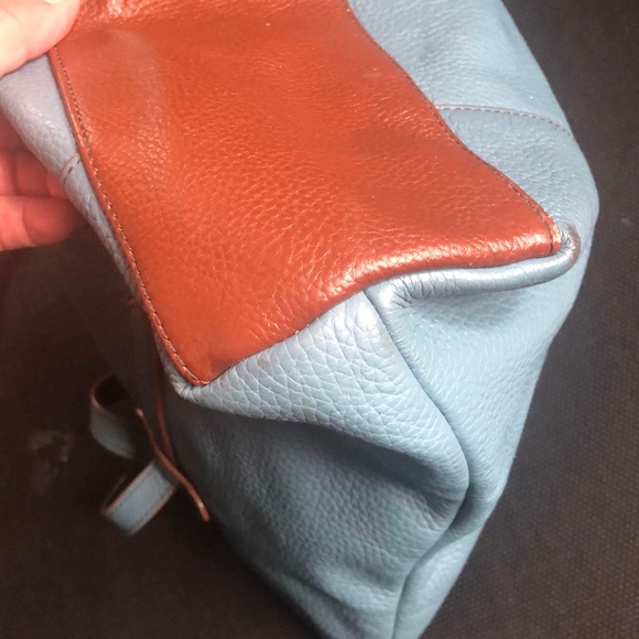 FOSSIL Pebble Leather blue Tote bag 💼 - Picture 12 of 16